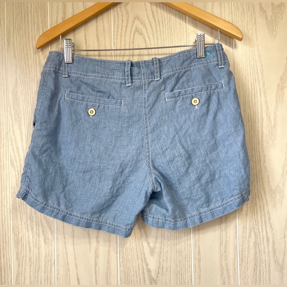 Tommy Bahama 100% Linen Sea Glass Shorts Buccaneer Blue Women’s Size 6 EUC - Picture 3 of 5